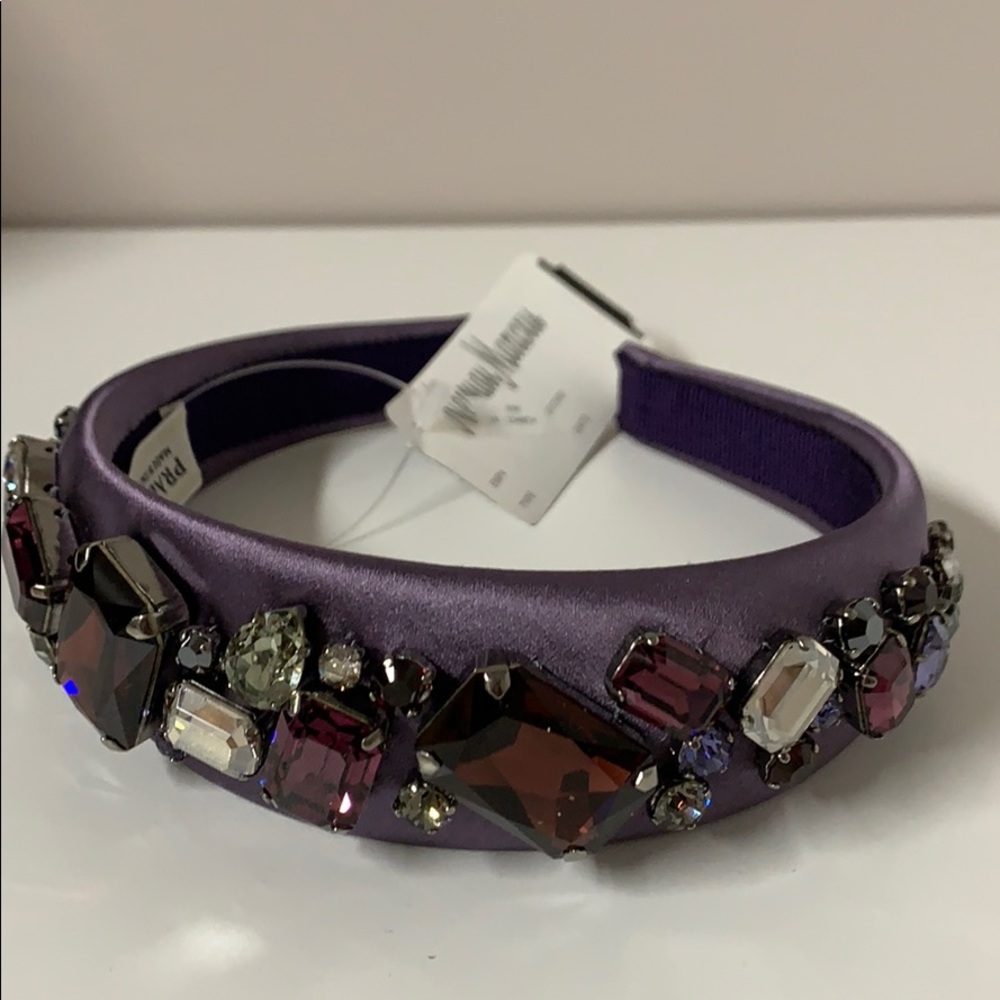 Prada Purple Jeweled Headband